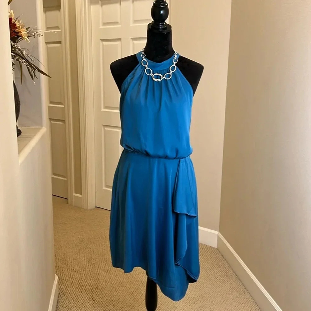 Pretty Garden Teal Dress L